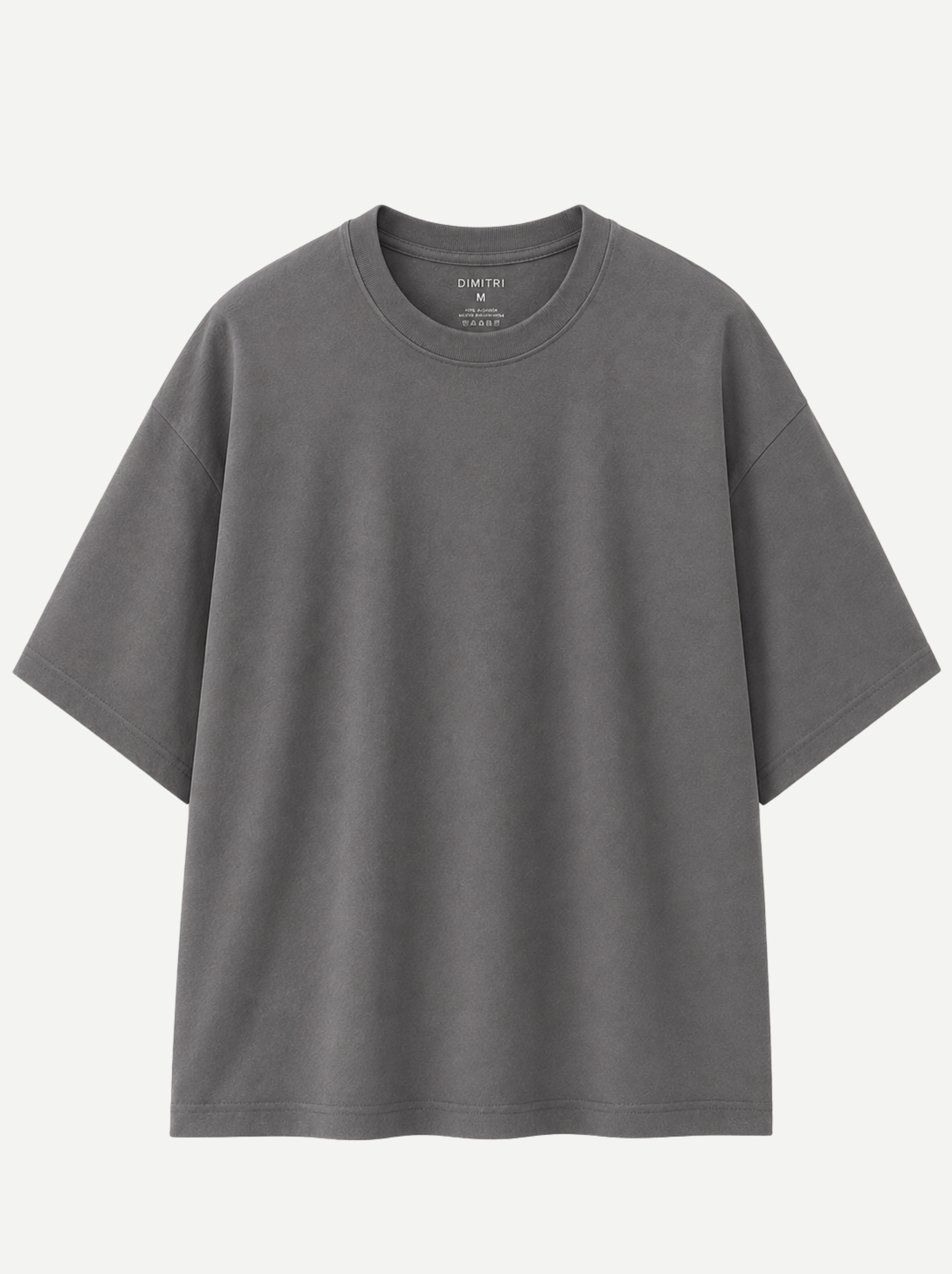 REMERA OVERZISE GRIS PIEDRA