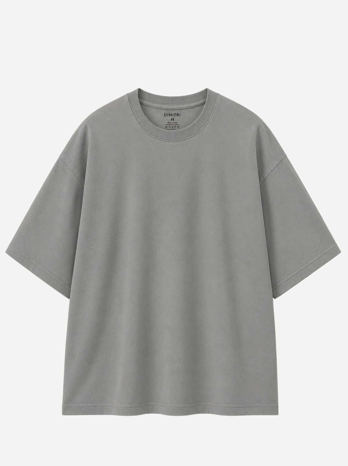 REMERA OVERZISE CEMENTO