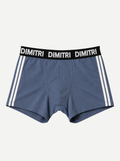 Boxer Dimitri Straps Azul / Blanco