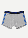 Boxer Dimitri Straps Gris / Azul