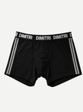Boxer Dimitri Straps Negro / Gris