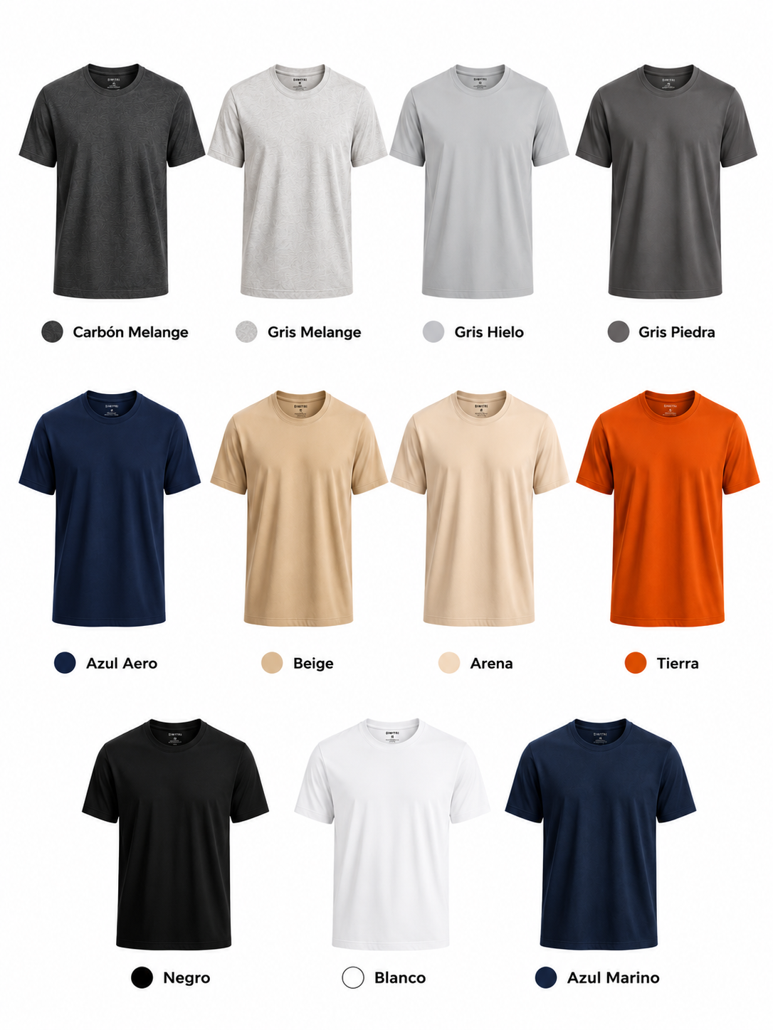 PACK 6X4 REMERAS CALCE DIMITRI | La remera que queda bien