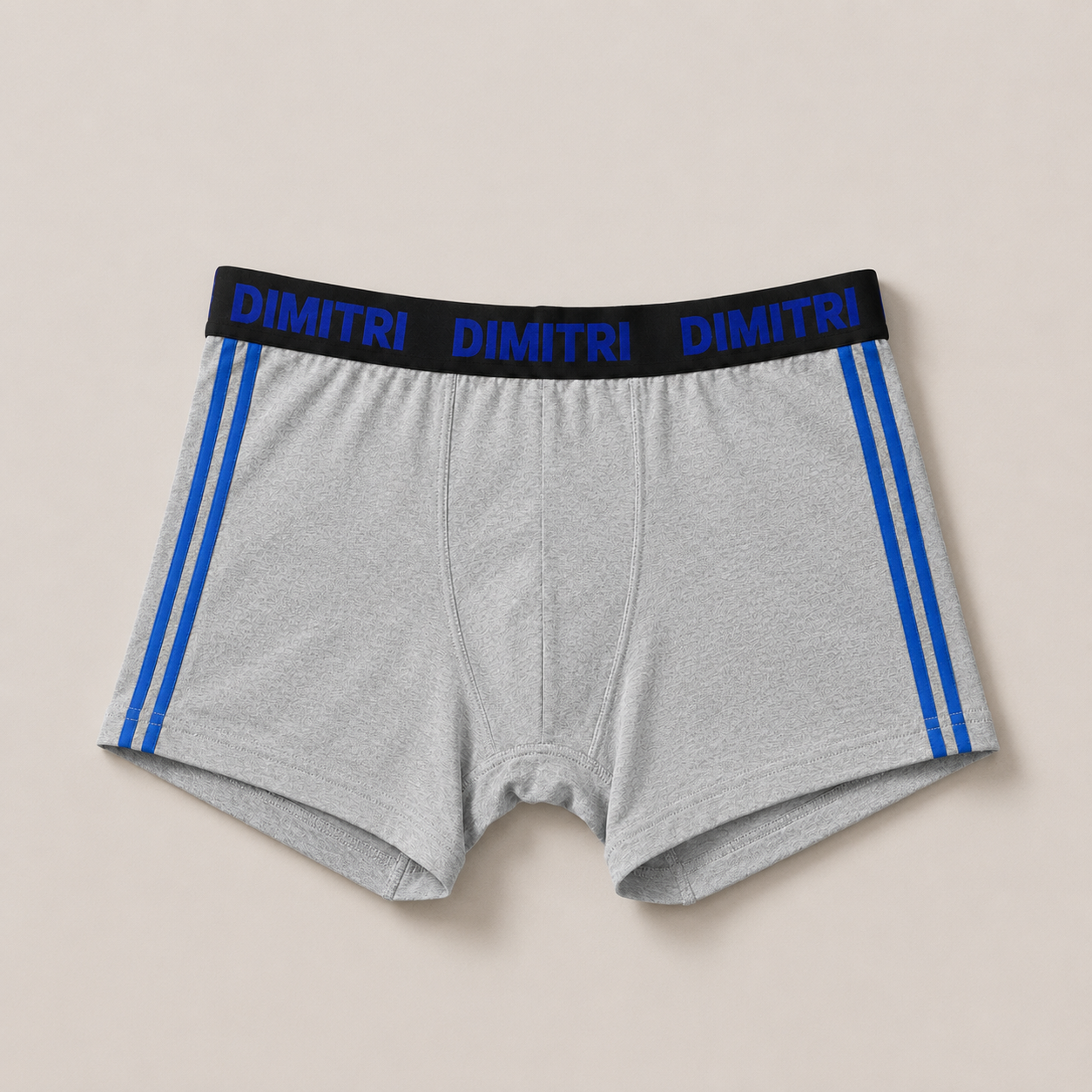 Boxer Dimitri Straps Gris / Azul