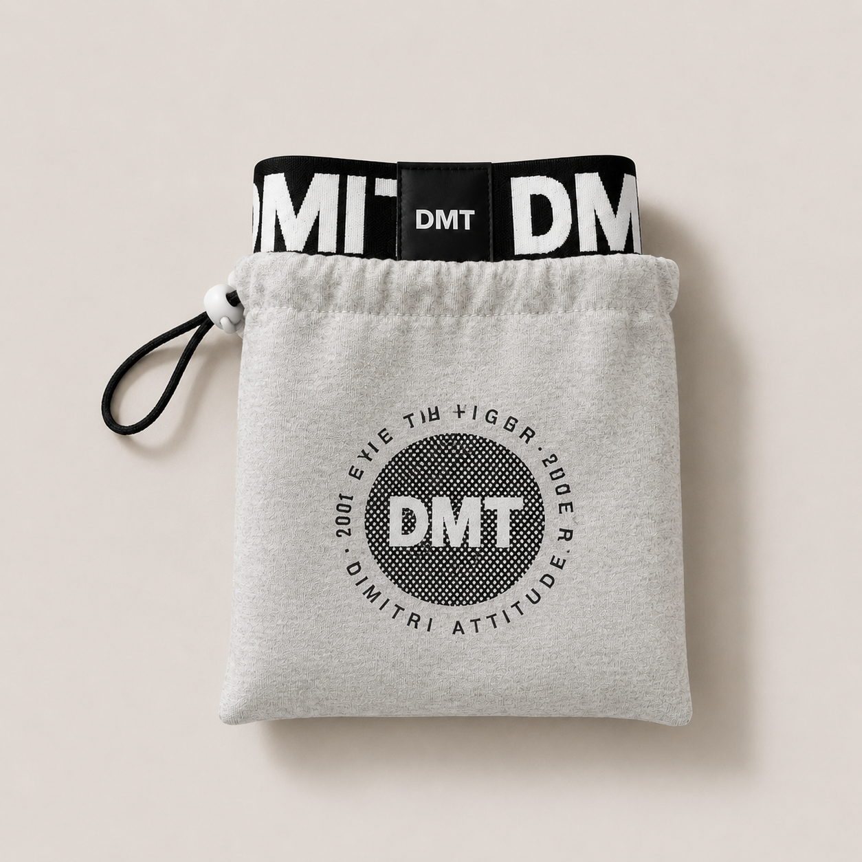 Boxer Dimitri Straps Negro / Gris