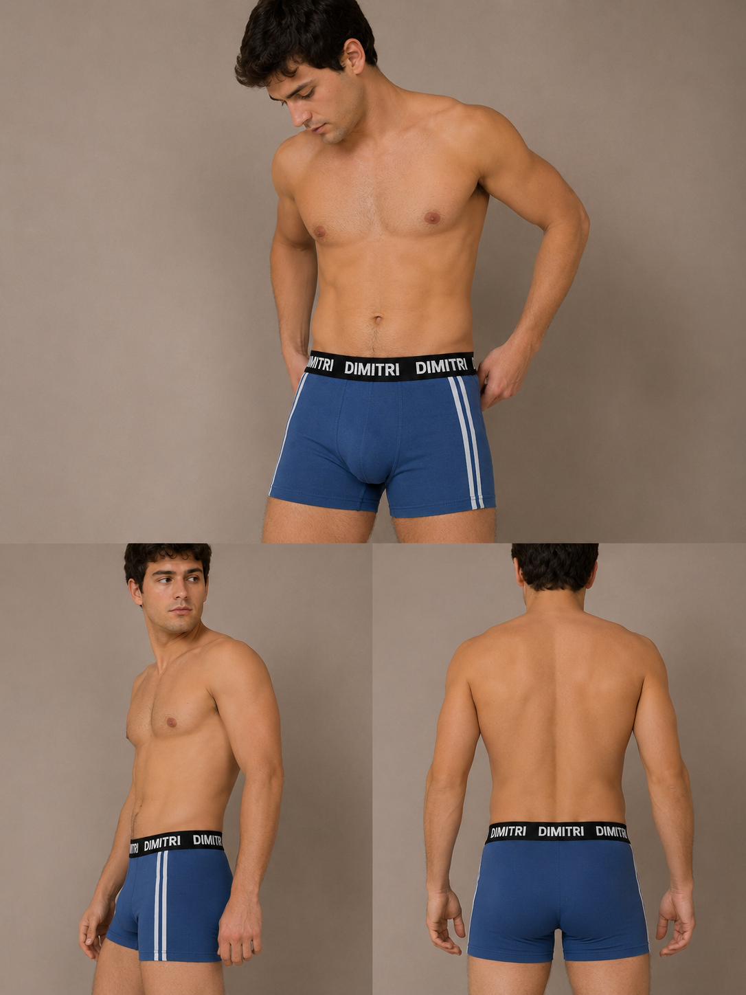 Boxer Dimitri Straps Azul / Blanco