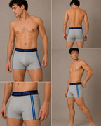 Boxer Dimitri Straps Gris / Azul