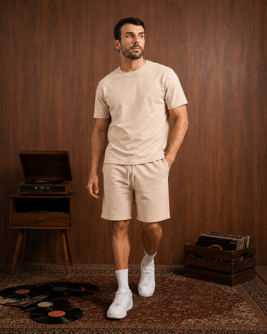 Remera Beige