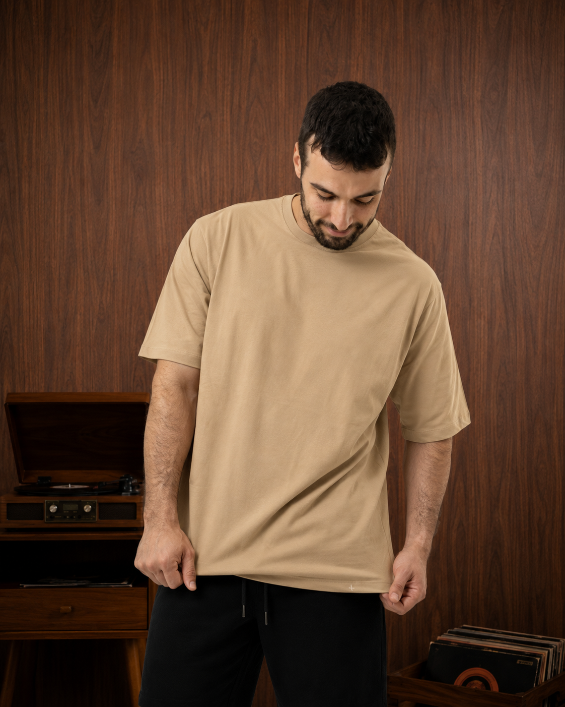 REMERA OVERZISE TOSTADO