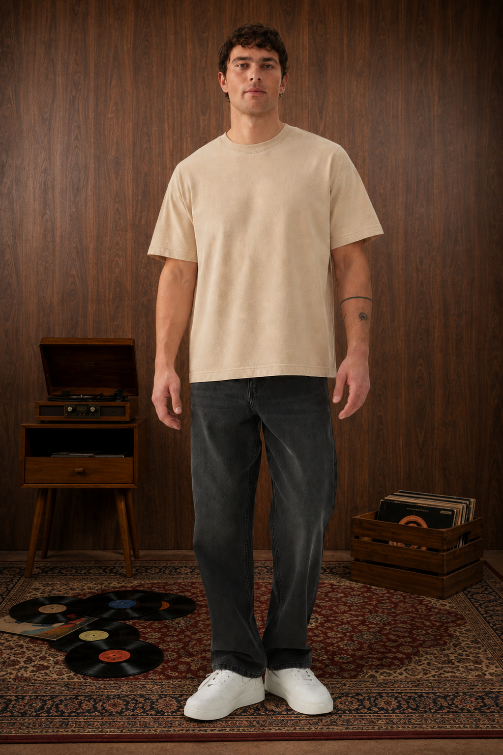 REMERA OVERZISE BEIGE