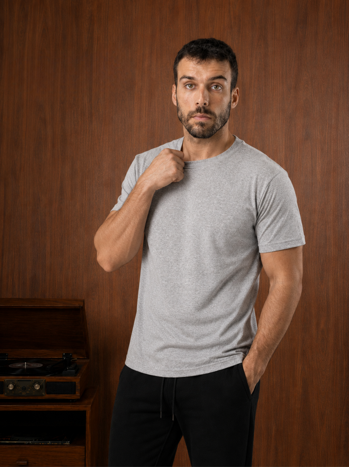 Remera Gris Melange